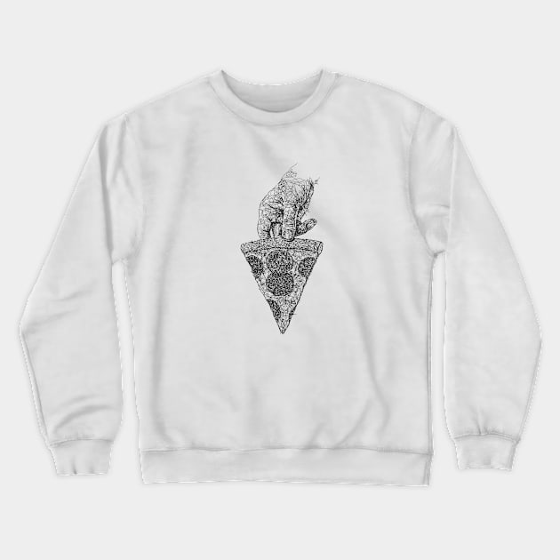 Take a slice of pizza drawing with scribble art Crewneck Sweatshirt by KondeHipe